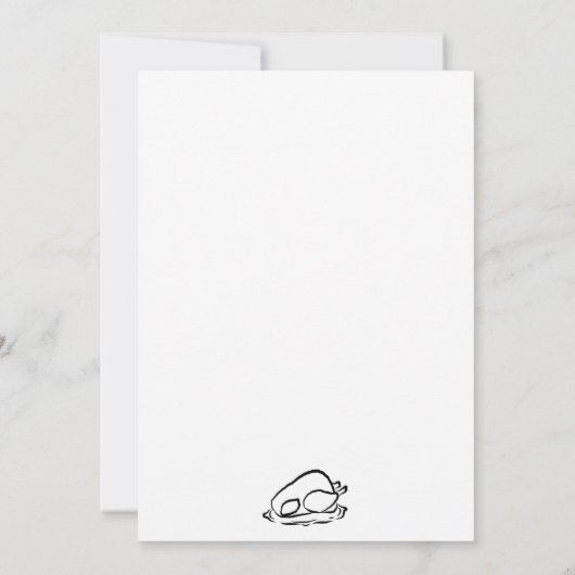 Funny Hand Drawn Friendsgiving WTF Dinner Party 招待状 (裏面)