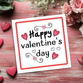 Funny Hand Drawn Valentine Card for Wife Red Black シーズンカード