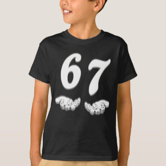 Funny Hand Gesture 67 Meme Gen Alpha 6 7  Tシャツ