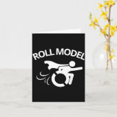 Funny Handicapped Sarcastic Wheelchair  カード (黄色い花)