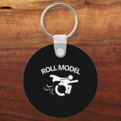 Funny Handicapped Sarcastic Wheelchair  キーホルダー (正面)