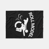 Funny Handicapped Sarcastic Wheelchair  フリースブランケット (正面(横))