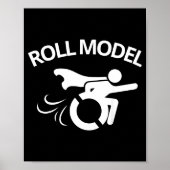 Funny Handicapped Sarcastic Wheelchair ポスター (正面)