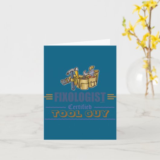 Funny Handyman カード (黄色い花)