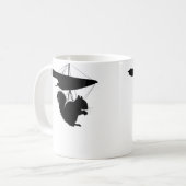 Funny Hang Glider Squirrel Hang Gliding Squirrel コーヒーマグカップ (正面左)