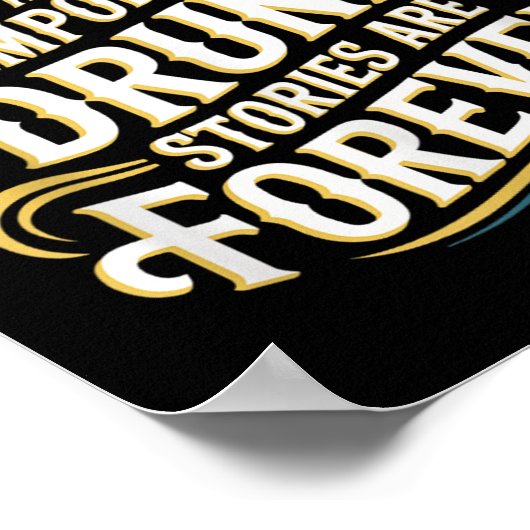 Funny Hangovers Are Temrary Drinking Humor  ポスター (角)