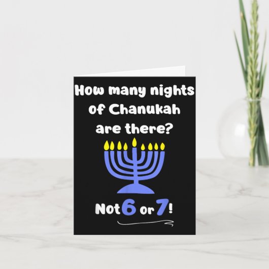 Funny Hanukkah 67 Meme Teacher How Many Nights Of  カード (正面)