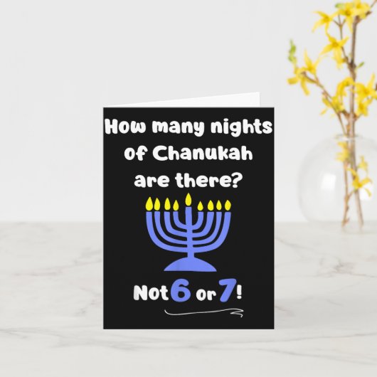 Funny Hanukkah 67 Meme Teacher How Many Nights Of カード (黄色い花)