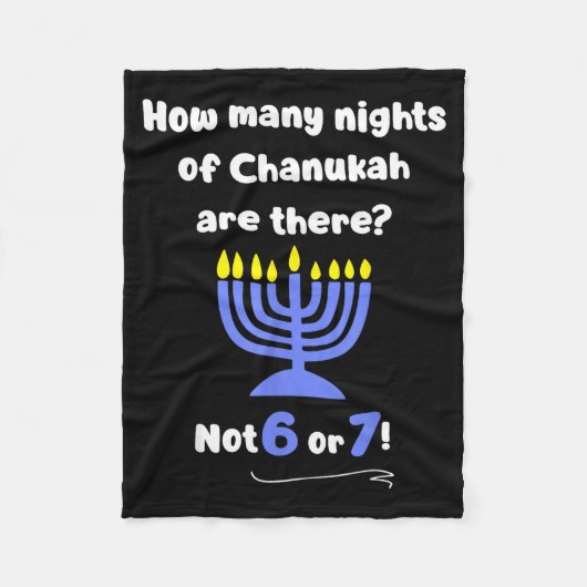 Funny Hanukkah 67 Meme Teacher How Many Nights Of  フリースブランケット (正面)