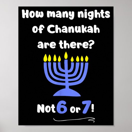 Funny Hanukkah 67 Meme Teacher How Many Nights Of  ポスター (正面)