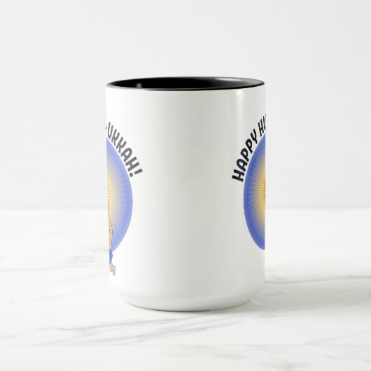 Funny Hanukkah Hunk Holiday マグカップ (中央)