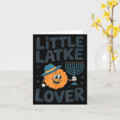 Funny Hanukkah Little Latke Jewish Family Kids Mat カード (黄色い花)