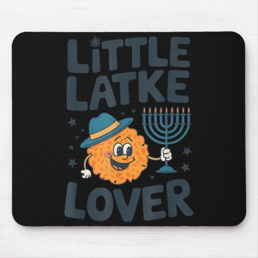 Funny Hanukkah Little Latke Jewish Family Kids Mat マウスパッド (正面)