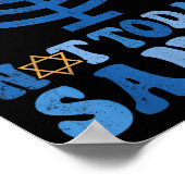 Funny Hanukkah Not Today Santa Menorah Chanukah Je ポスター (角)