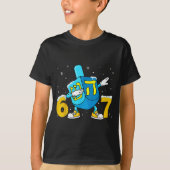Funny Hanukkah Six Seven Chanukah Dreidel Dabbing  Tシャツ (正面)