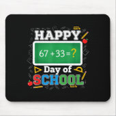 Funny Happy 100 Days Of School Math Teacher Six Se マウスパッド (正面)