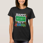 Funny Happy 100 Days Of School Math Teacher Six Se Tシャツ (正面)
