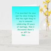 funny happy 10 year wedding anniversary カード (黄色い花)