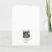 Funny Happy 3rd Birthday Boy, Dino, Personalized  カード (裏面)