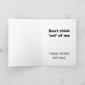 funny happy belated birthday wish カード (内部)