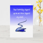 funny happy belated birthday wish カード (黄色い花)