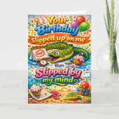 funny happy belated birthday wish カード (正面)