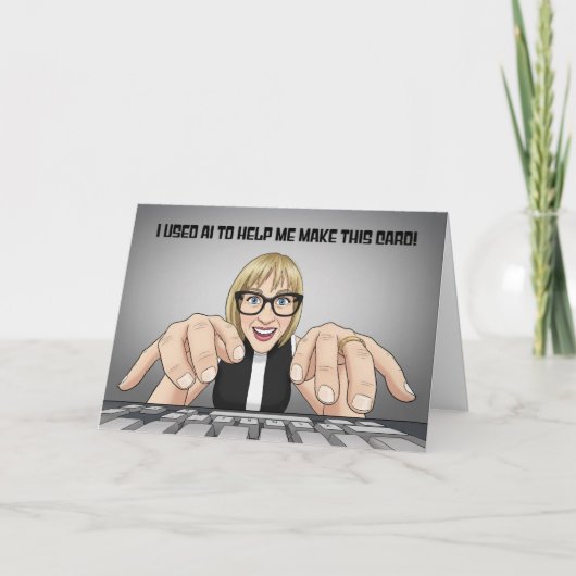 Funny Happy Birthday AI Artificial Intelligence シーズンカード (正面)