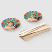 Funny happy birthday cat ハンドファン (組立なし)