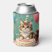 Funny happy birthday cat 缶クーラー (缶裏面)