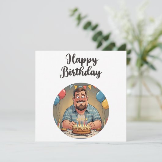 Funny Happy Birthday Dad カード (スタンド正面)