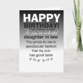 funny happy birthday daughter in law カード (正面)