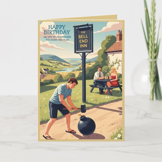 Funny Happy Birthday Drinking Theme カード (正面)