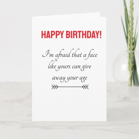 funny happy birthday greeting card カード (正面)