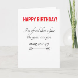 funny happy birthday greeting card カード