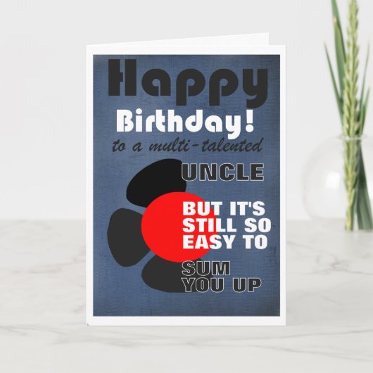 funny happy birthday wish uncle カード (正面)