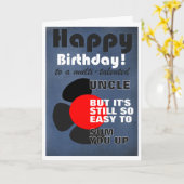 funny happy birthday wish uncle カード (黄色い花)
