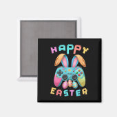 Funny Happy Easter Bunny Gaming Controller Gamer B マグネット (正面/裏面)