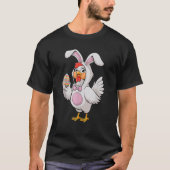Funny Happy Easter Chicken Bunny Fun Eggs Farm Eas Tシャツ (正面)