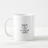 Funny Happy Father's Day Gift Quote Mug コーヒーマグカップ (左)