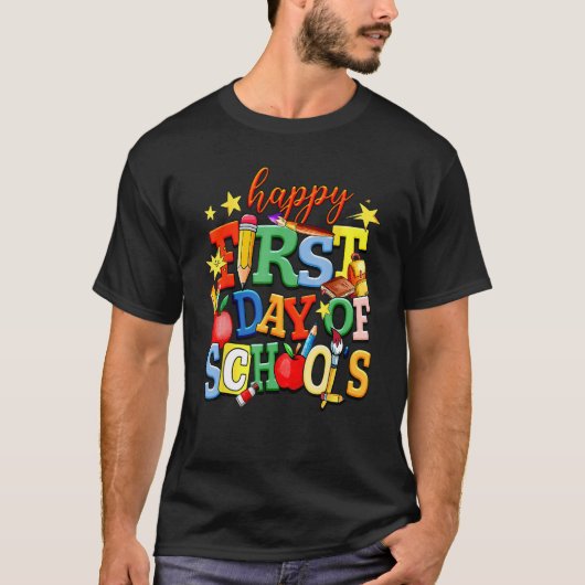 Funny Happy First Day Of School Welcome Back To Sc Tシャツ (正面)