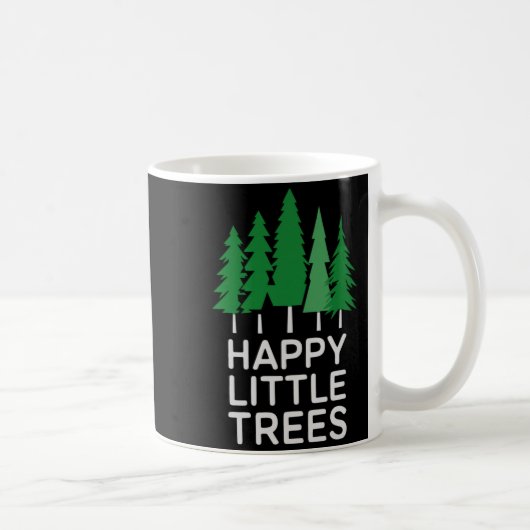 Funny Happy Little Trees Camng コーヒーマグカップ (右)