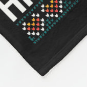 Funny Happy Llamakah Llama With Menorah フリースブランケット (角)