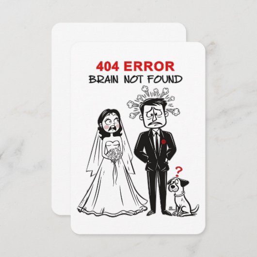 Funny happy marriage Invitation 招待状 (正面/裏面)