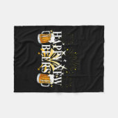 Funny Happy New Beers Drinking 2021 Nye Party Happ フリースブランケット (正面(横))