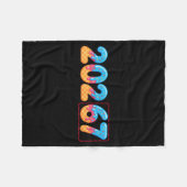 Funny Happy New Year 2026 20267 Ice Cream Drip 67  フリースブランケット (正面(横))