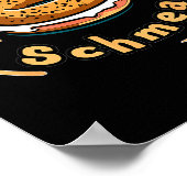 Funny Happy New Year Bagel &amp; Schmear Jewish Br ポスター (角)