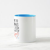Funny happy quotes sayings Christmas tree gift  マグカップ (中央)