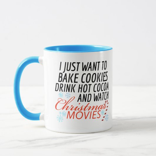 Funny happy quotes sayings Christmas tree gift  マグカップ (左)