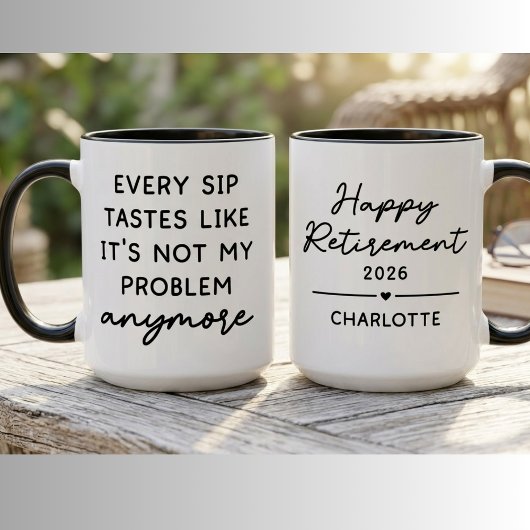 Funny Happy Retirement 2026 Personalized Mug マグカップ