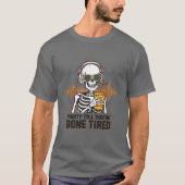 Funny Happy Skeleton Party Dinosaur Shirt Tシャツ (正面)